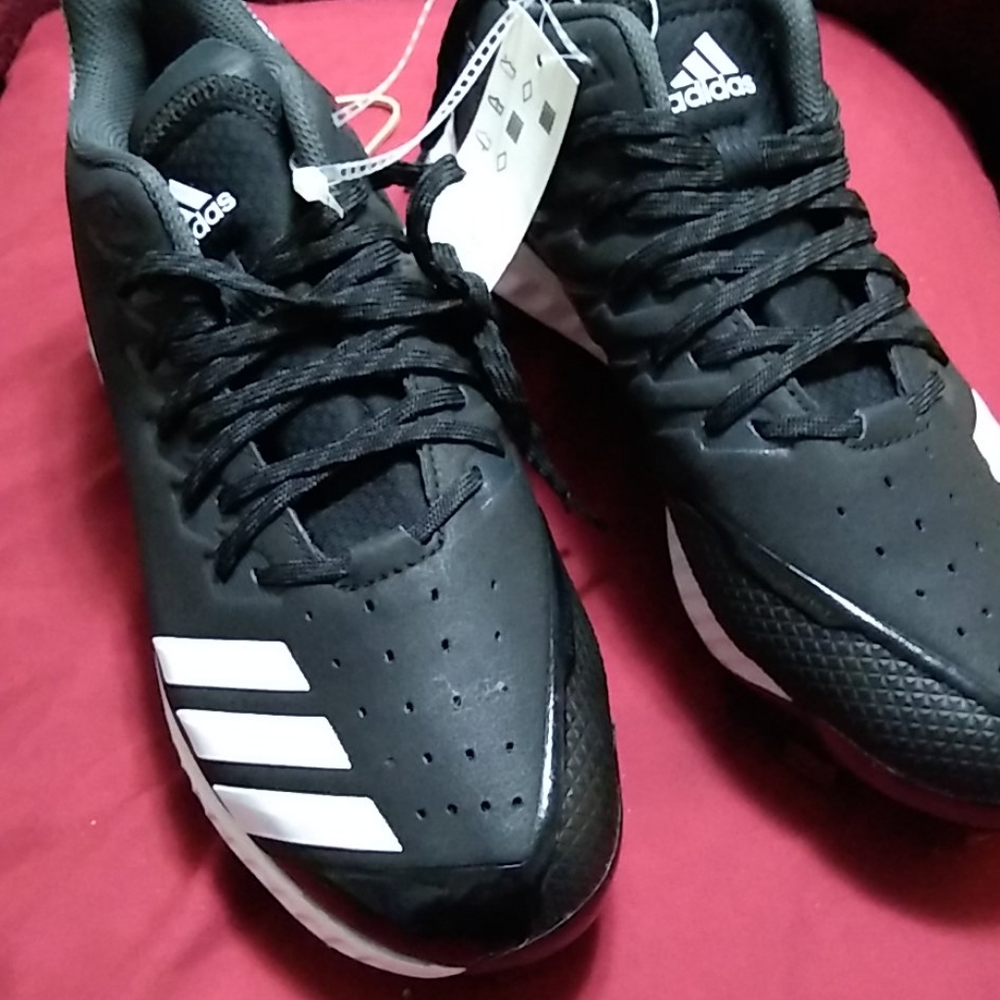 Mens Adidas Icon Bounce Black Baseball Cleats